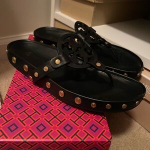 Tory Burch Miller Cloud Black sandals US 8